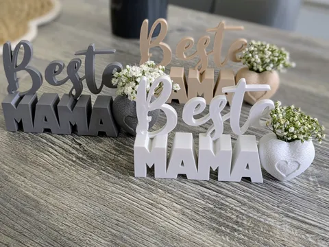 Beste Mama Heart Vase Sign view 4