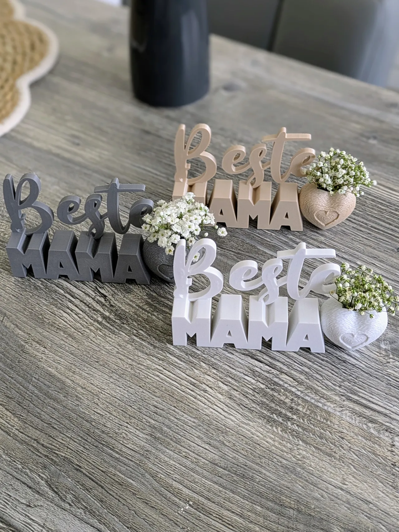 Beste Mama Heart Vase Sign view 3