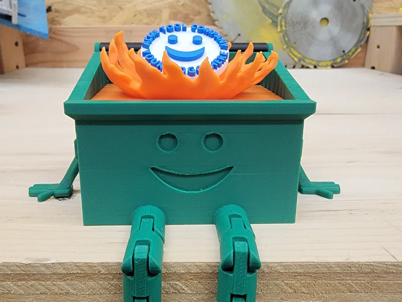 Dumpster Forge – Dumpster Fire with Custom Coin
