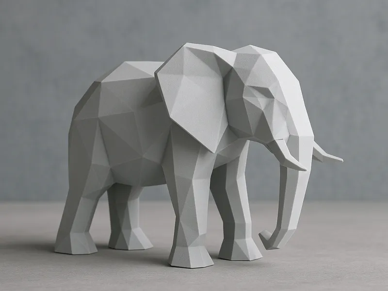 Low poly elephant 