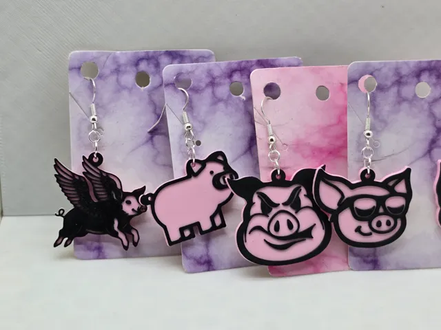 Pig Earrings