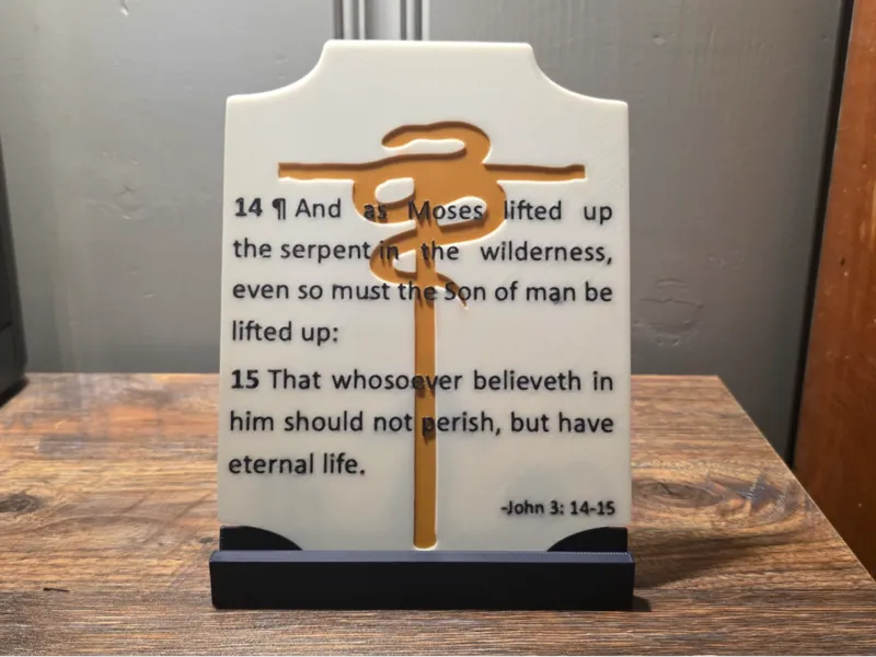 Moses bronze serpent John 3:14-15 sign