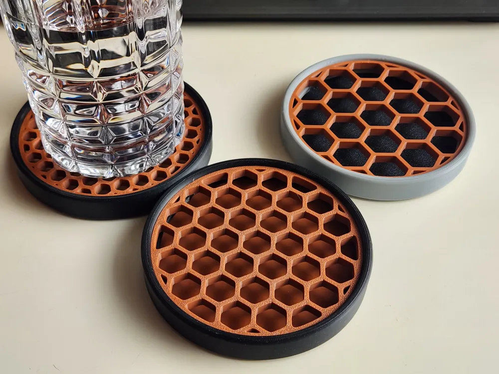 Honeycomb Coaster Set - SFModular Style B by Snicklefritz MakerWorld ...