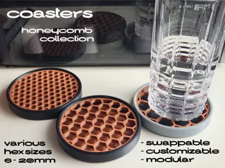 Honeycomb Coaster Set - SFModular Style B