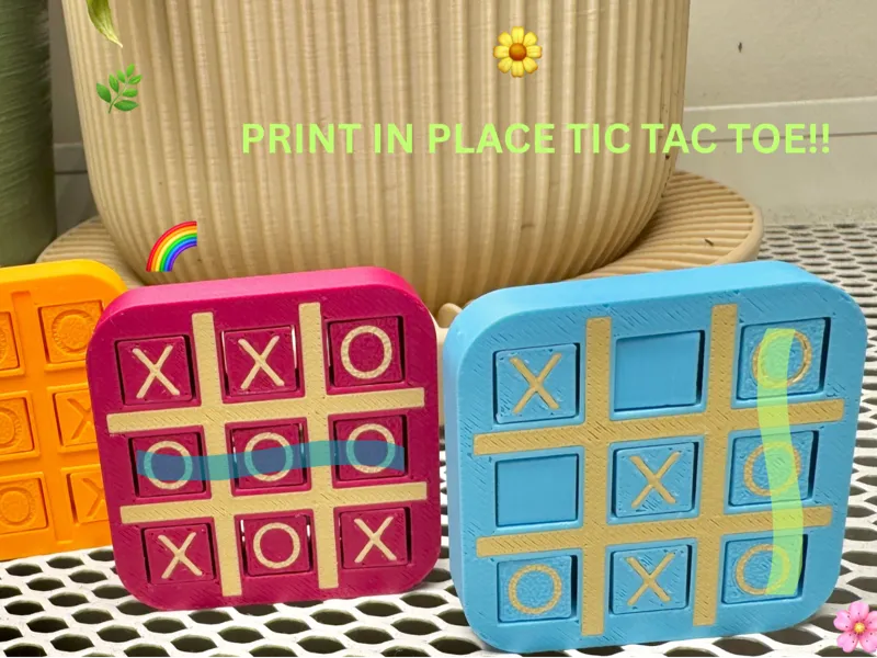 Tic Tac Toe - Print In Place!! AMS + No AMS 