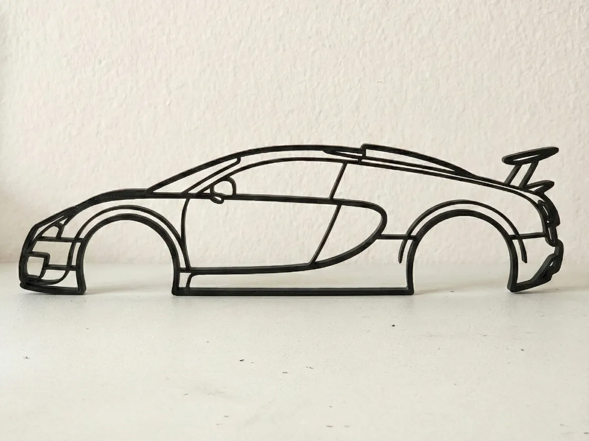 Décoration murale silhouette Bugatti Veyron