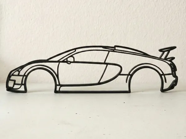 Décoration murale silhouette Bugatti Veyron