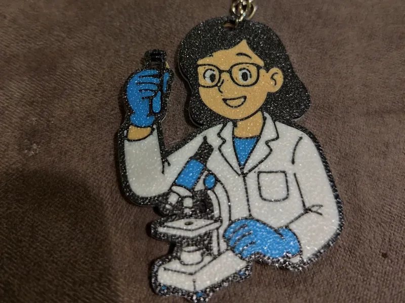 Llavero Laboratorista Mujer