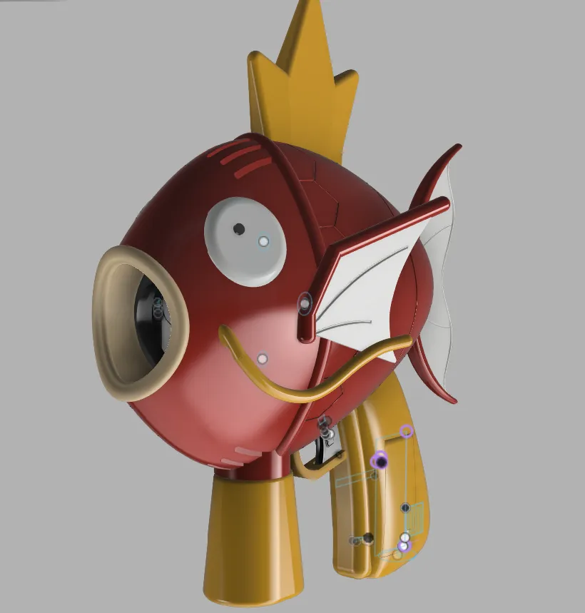 Magikarp Bubbel Gun ver0.1 - Free 3D Print Model - MakerWorld