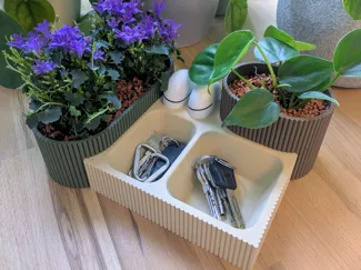 Key Storage with Flower Pots