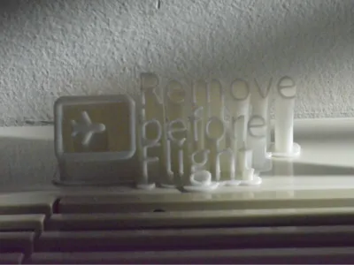 Remove before flight Sign