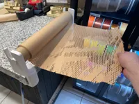 Support à pinces pour rouleau de papier nid d'abeille, kraft et boucherie — photo 5