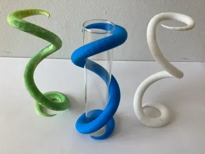 Spiral vase for glass tube