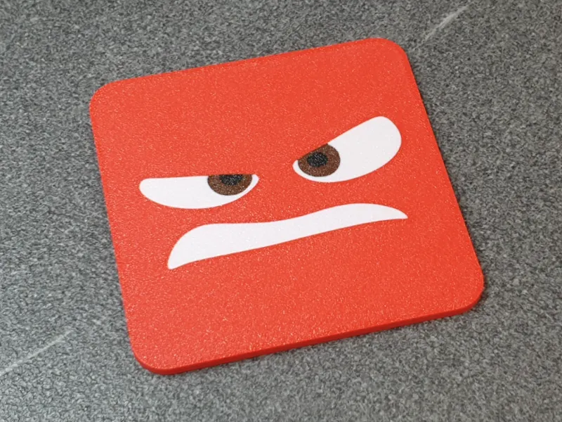 Inside out angry  Coaster