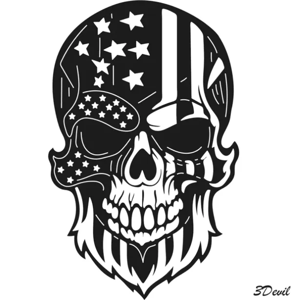 Décorations murales têtes de mort — lot de 6