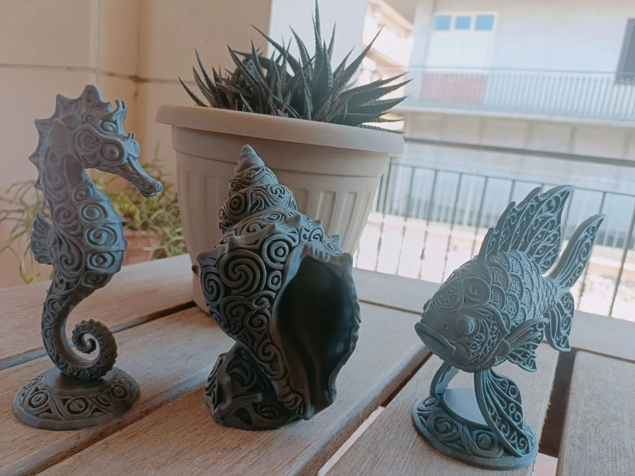 Ocean Life Decor Set | Seahorse, Shell & Fish view 2
