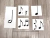 All notes split up by rhythmic values