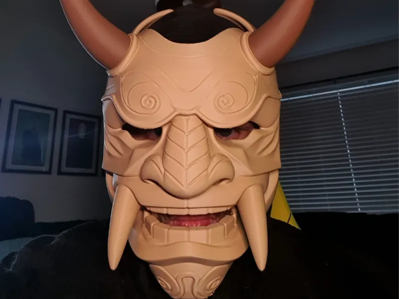 Oni-inspired demon mask