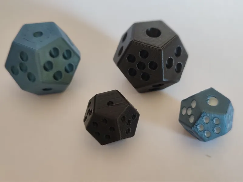 Dodekaeder-Würfel D6 (2x 1-6)