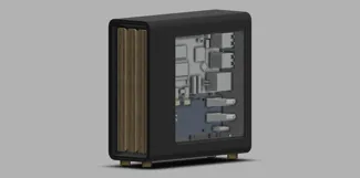 Fractal North Pi - Rear IO with Full Size HDMI