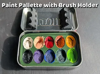 Altoids Travel Paint Palette with Brush Holder