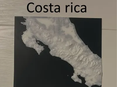 Costa rica topographic map
