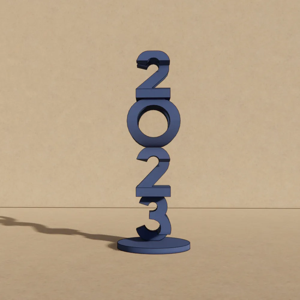 New Year Table Top Illusion by FormdbyLayers MakerWorld