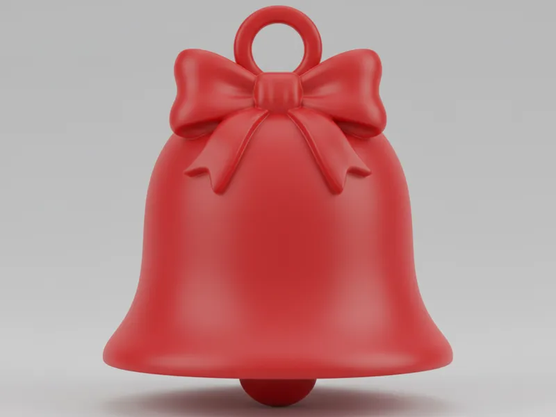 Christmas Bell Ornament with Bow – 3D Printable 