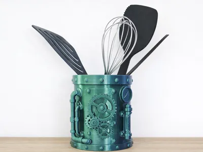 Steampunk Utensil Holder