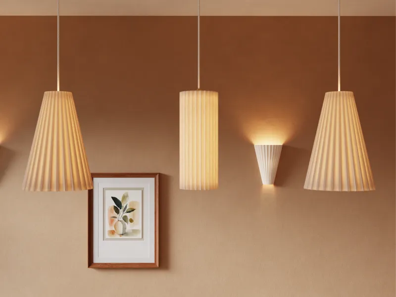 Scandi-Style Fluted Pendant & Sconce Set