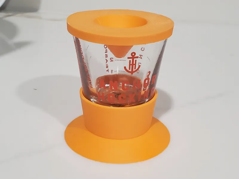 Fruit Fly Trap using Shot Glass w/ Anti-Tip Base