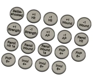 Warhammer 40k 10th Edition Basic Tokens