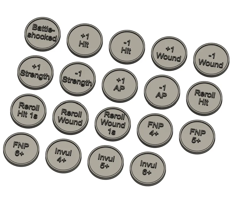 Warhammer 40k 10th Edition Basic Tokens