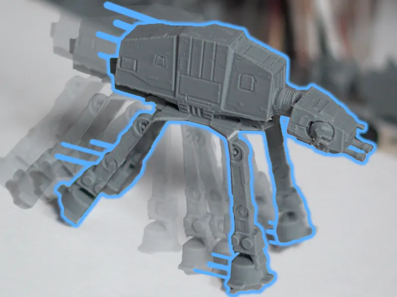 Cute AT-AT Walker Print in Place Gravity Toy