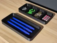Tray with 1 separator, 1 lid