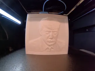 Trump Mugshot Relief Sculpture
