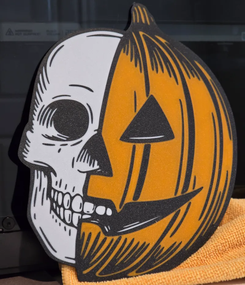 Pumpkin Skull Wall Art