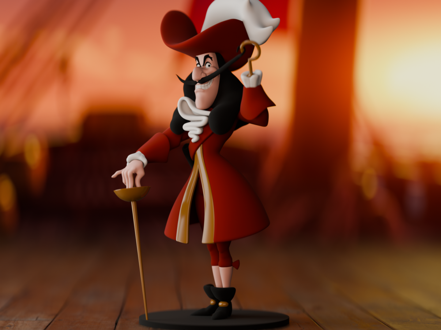 Disney Peter Pan Captain Hook Figurine