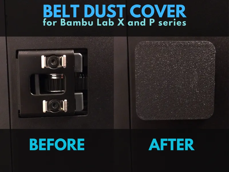 Dust and debris cover for belt tensioner for Bambu