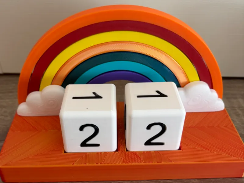 Rainbow Desk Calendar Print in Parts