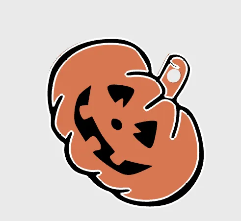 pumkin earrings view 2