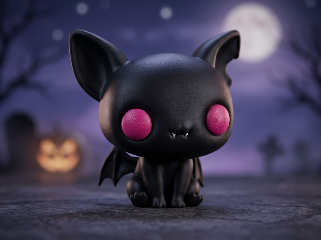 Cute Halloween Bat (No AMS) 3D model