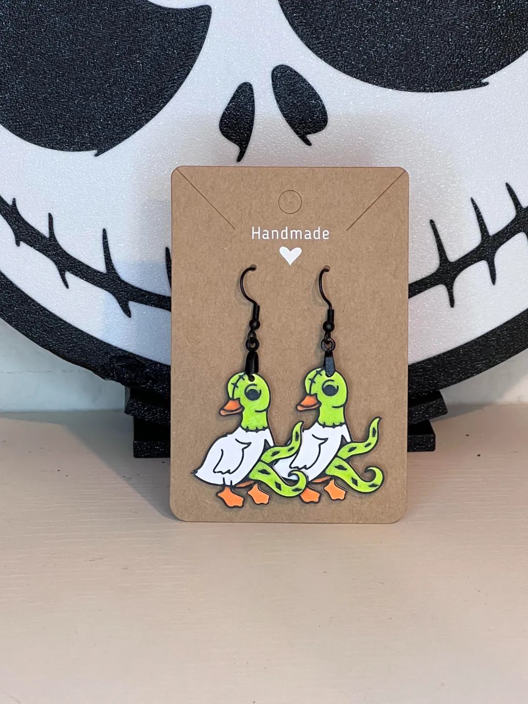 Alien Duck Earrings And Keychain view 3