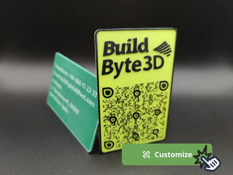QR vcard credit card sized generator
