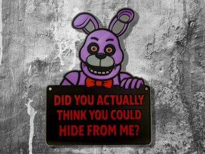 Bonnie FNAF Wall Sign