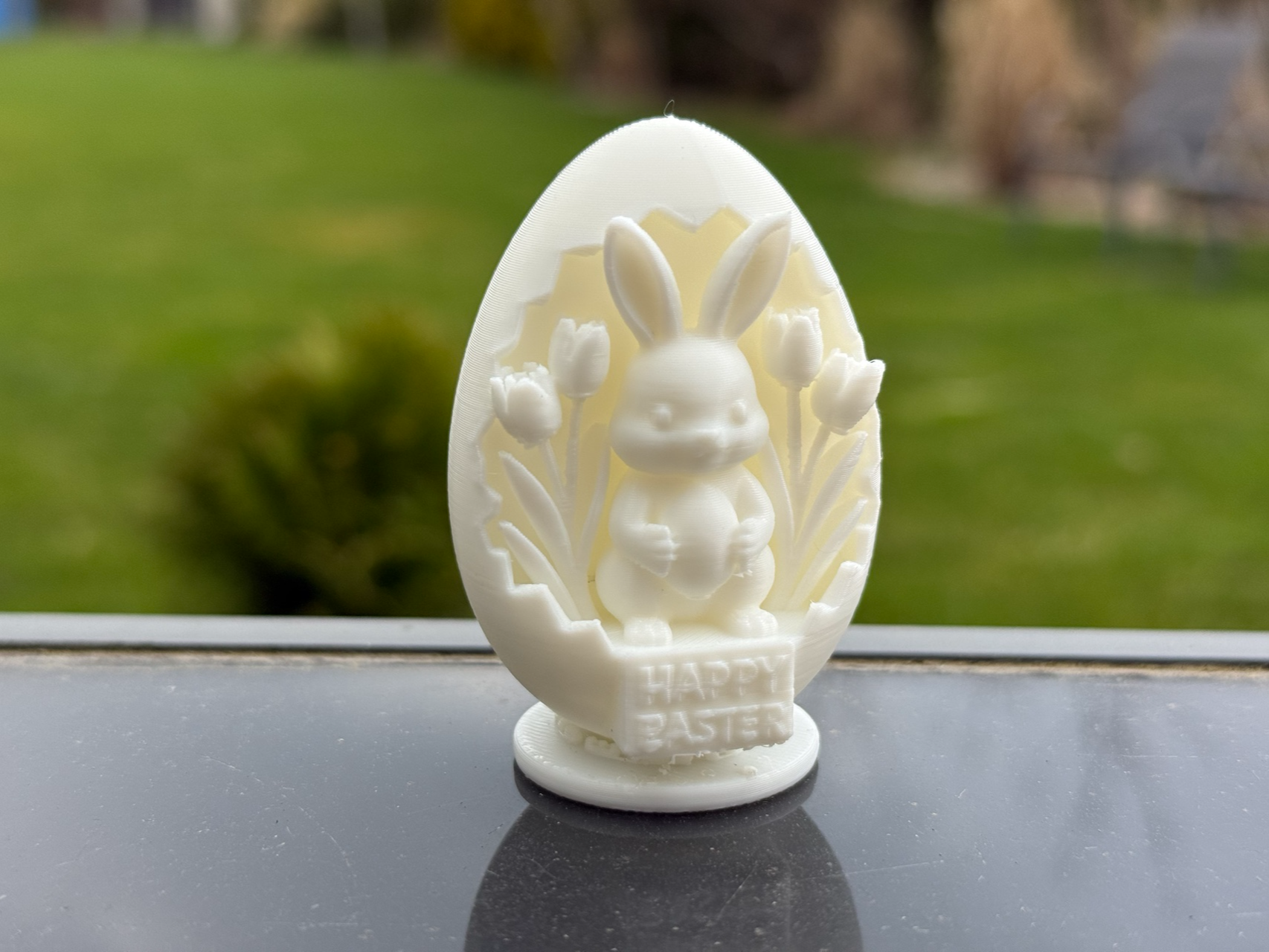 Happy Easter Bunny in Cracked Egg –  Easter Decor