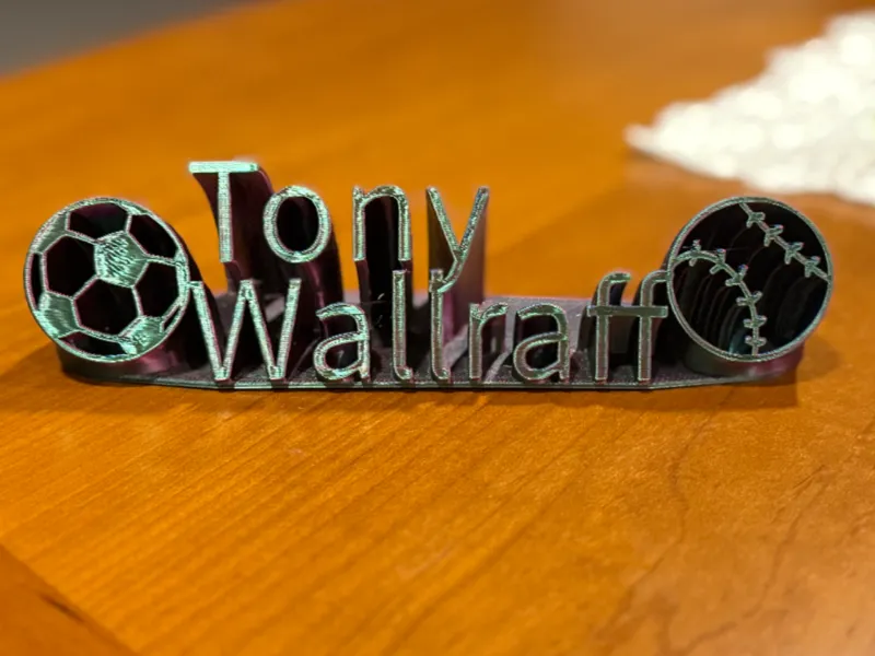 Tony's name plate