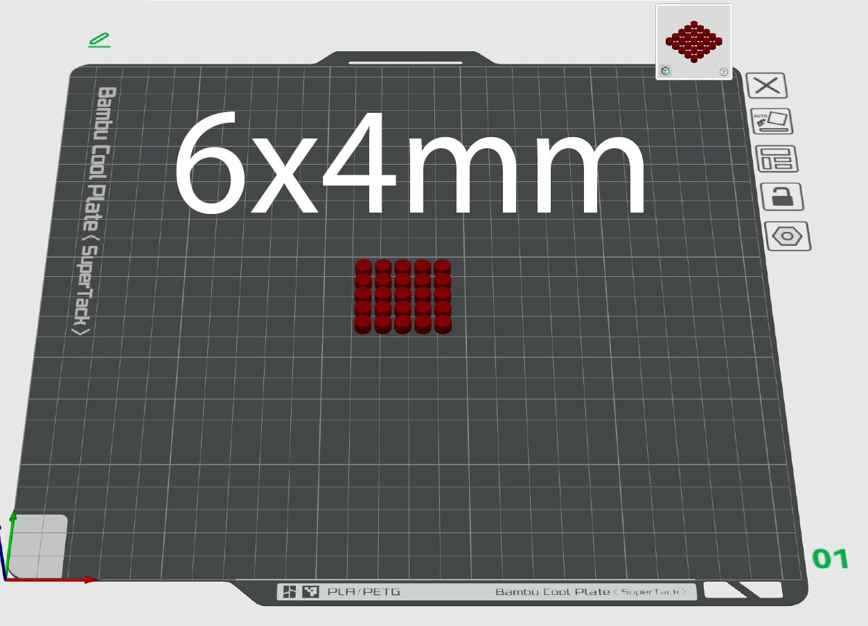 Aimant 6x4 mm