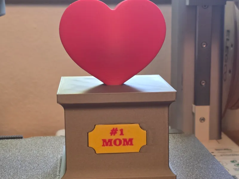 Mothers Day #1 Mom Heart Trophy