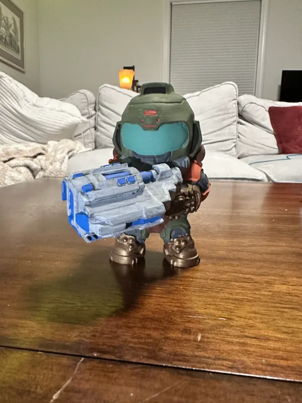 Figurine chibi Doom Marine avec BFG